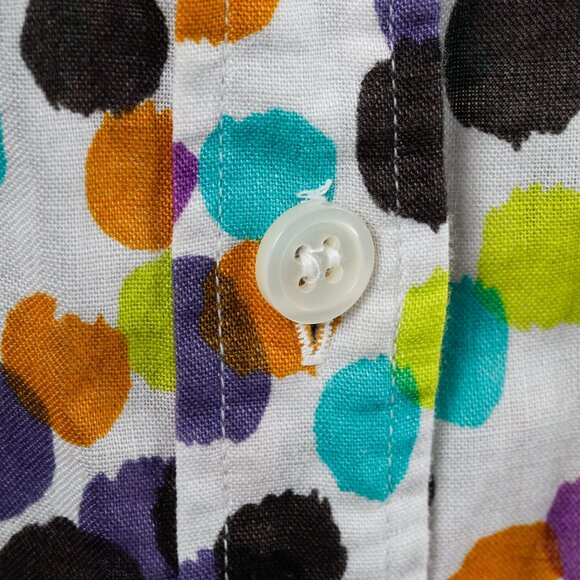 Issey Miyake Polka Dot Button Down Shirt - Picture 9 of 12